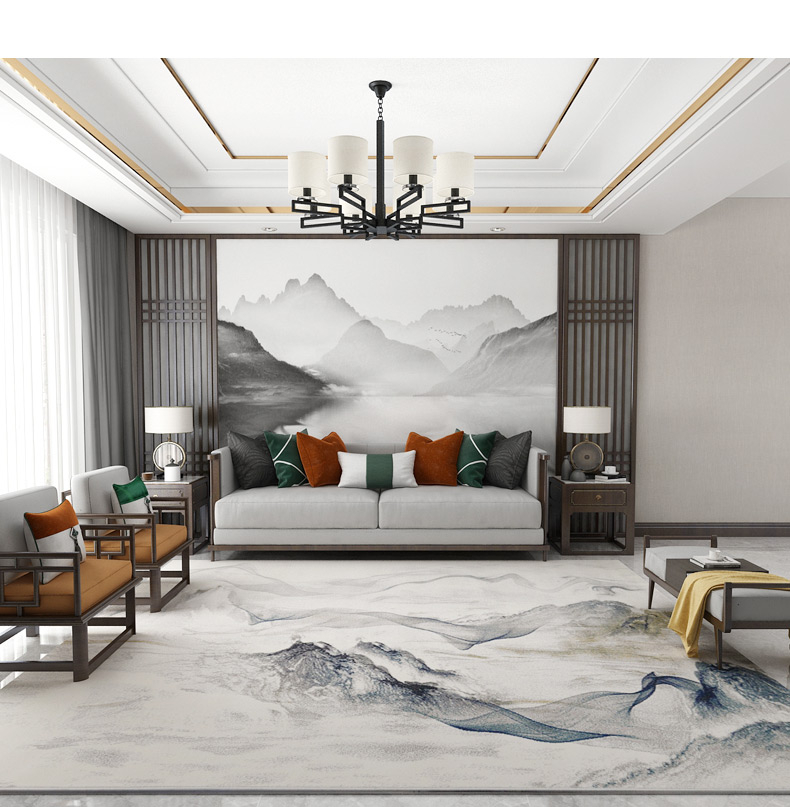 水墨畫地毯 新中式地毯 中國(guó)風(fēng)地毯